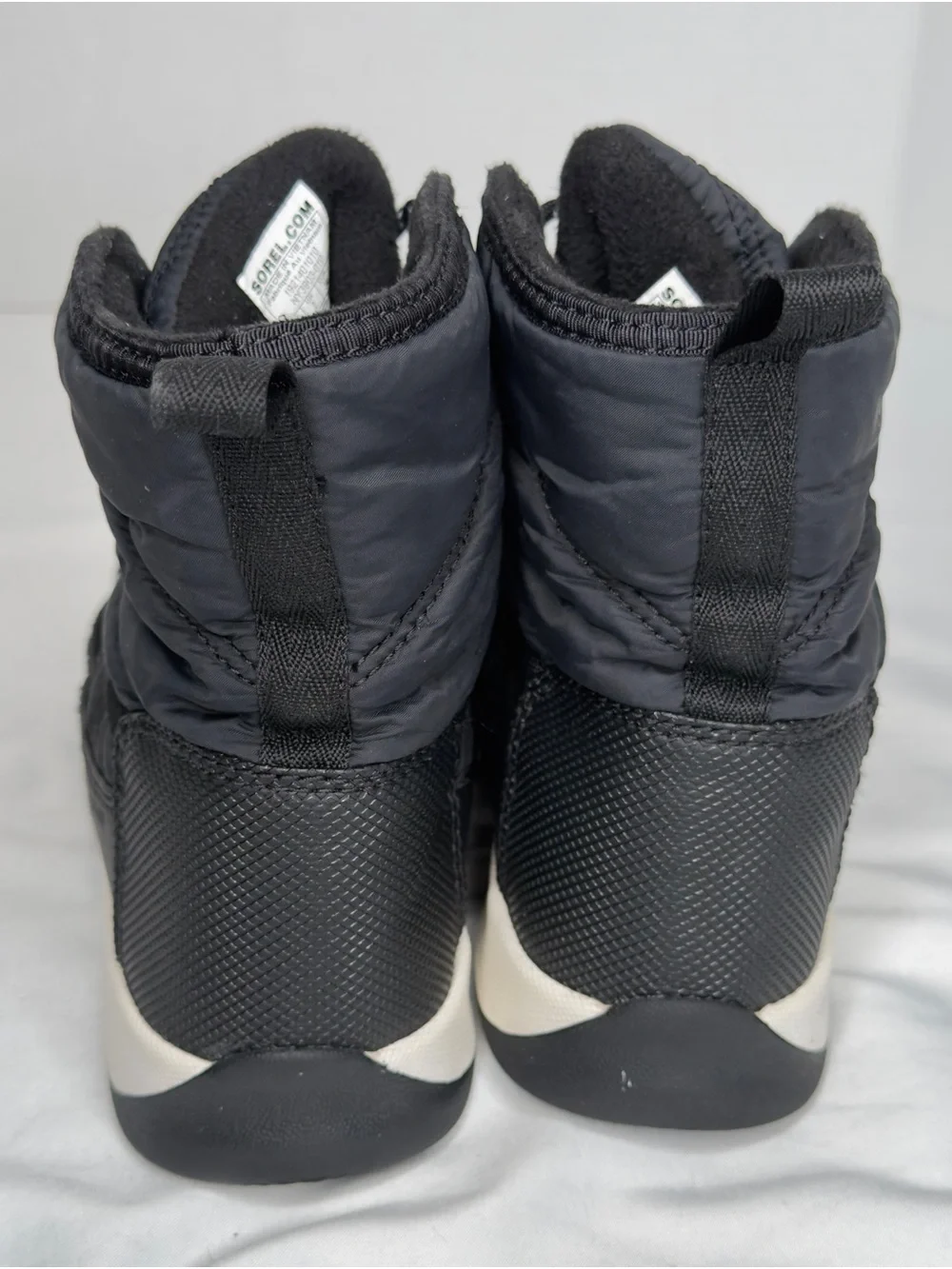 SOREL Whitney II Short Lace Waterproof Black Boots Size 3 Youth